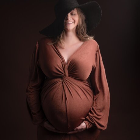 Pregnant women wear maternity dress by rosa amour